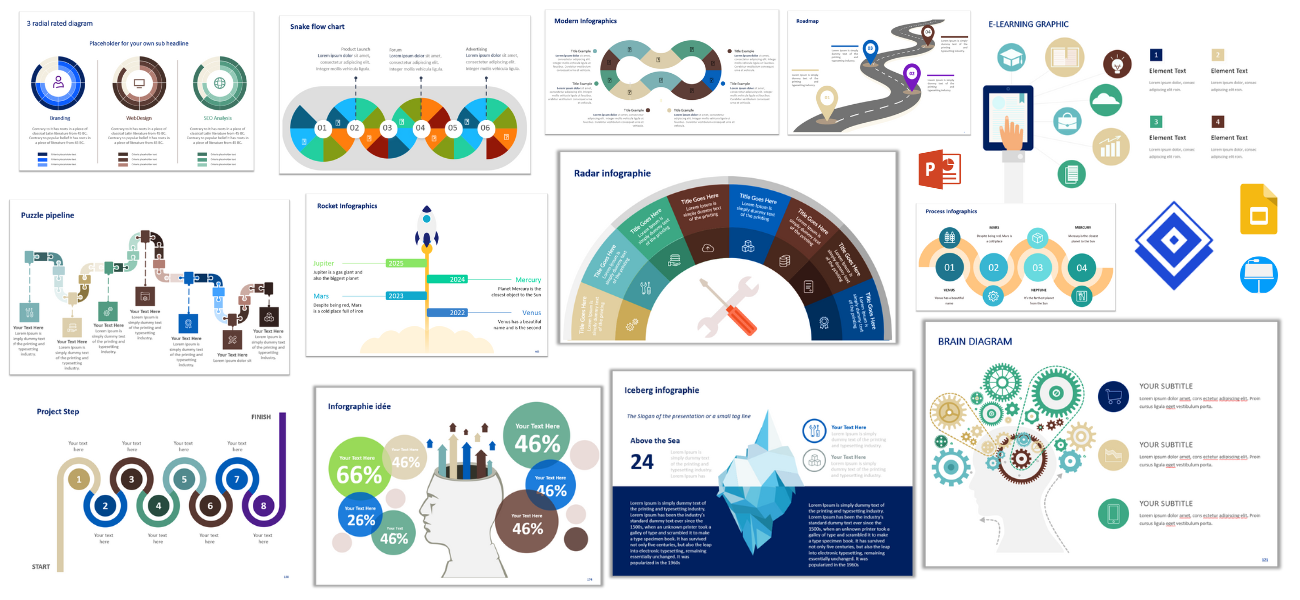 500 slides visuelles & impactantes